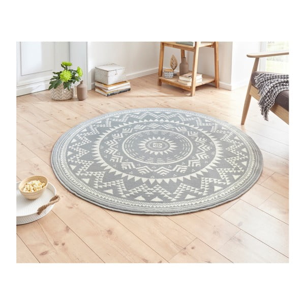 Pilkai žalias kilimas Hanse Home Celebration Valencia, ⌀ 140 cm-image-1