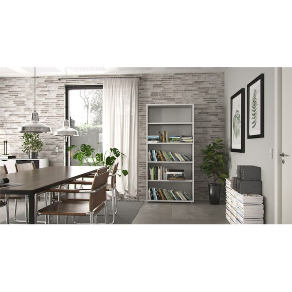 Modulinė knygų spinta baltos spalvos 89x189 cm Prima – Tvilum-image-1