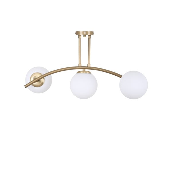 Lubinis šviestuvas baltos spalvos/auksinės spalvos ø 15 cm su stiklo gaubtu Yay – Squid Lighting