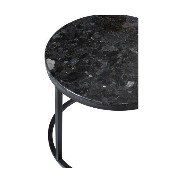 Juodojo granito stalas su juodu pagrindu RGE Crystal, ⌀ 50 cm-image-2