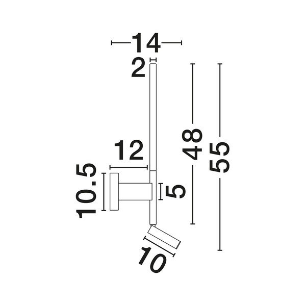 Matinės baltos spalvos iš aliuminio sieninė lempa LED su sulankstoma konstrukcija Handy – Nova Luce-image-4