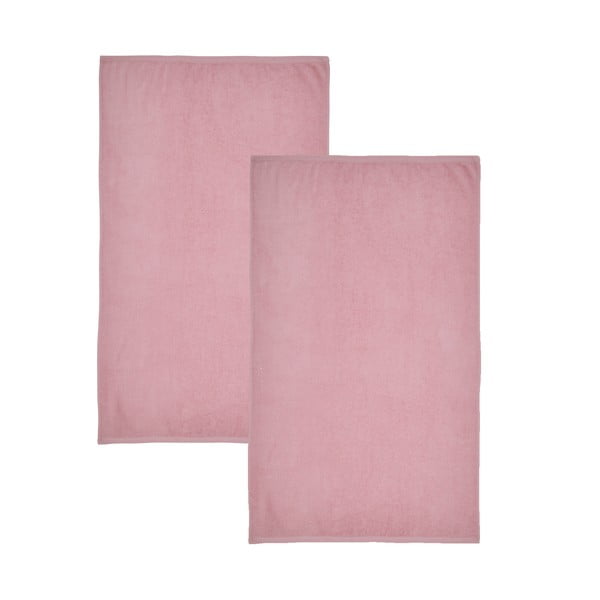 Rožinės spalvos greitai džiūstantys/iš frote audinio iš medvilnės vonios rankšluosčiai 2 vnt. 90x140 cm Quick Dry – Catherine Lansfield