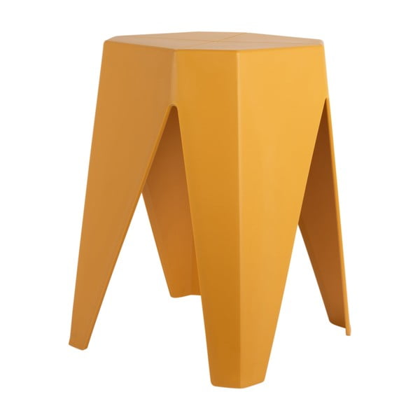 Garstyčių spalvos iš plastiko taburetė Cherish – Leitmotiv