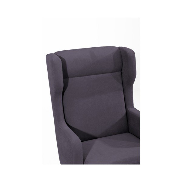 Pilkos spalvos "Grey Max Winzer Bennet Suede" fotelis-image-1