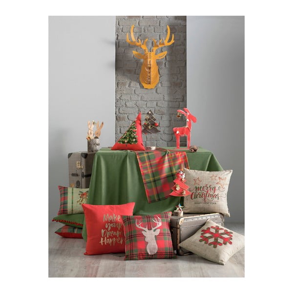 Žalias ir raudonas stalo takelis Mike & Co. NEW YORK Medaus šventė, 40 x 140 cm-image-1