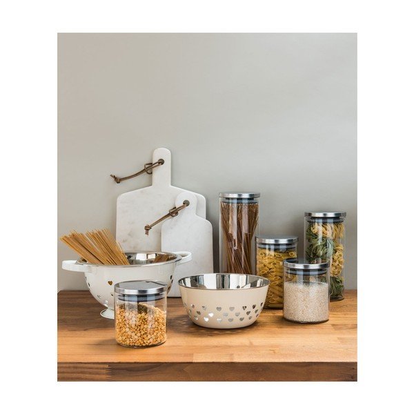 Baltas durklas su širdelėmis "Premier Housewares Hearts-image-1