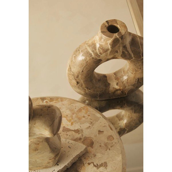 Rudos spalvos iš marmuro vaza (aukštis 20 cm) Santino – Premier Housewares-image-2