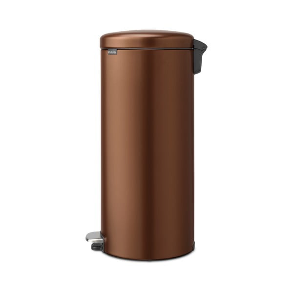 Bronzinės spalvos iš plieno šiukšliadėžė su pedalu 30 l NewIcon – Brabantia