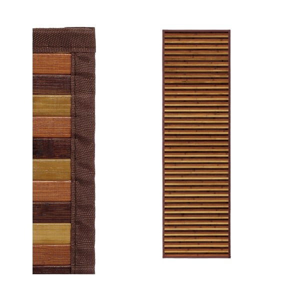 Iš bambukinė kilimas garstyčių spalvos/rudos spalvos 60x200 cm – Casa Selección-image-1