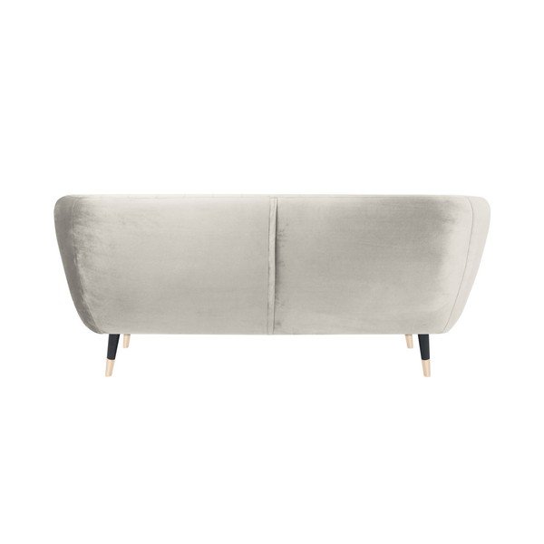 Kreminės spalvos sofa su juodomis kojomis Mazzini Sofas Benito, 158 cm-image-4