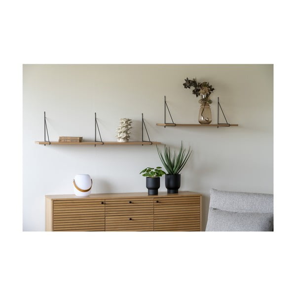 Sieninė lentyna natūralios spalvos iš uosio 120 cm Chiba – House Nordic-image-2