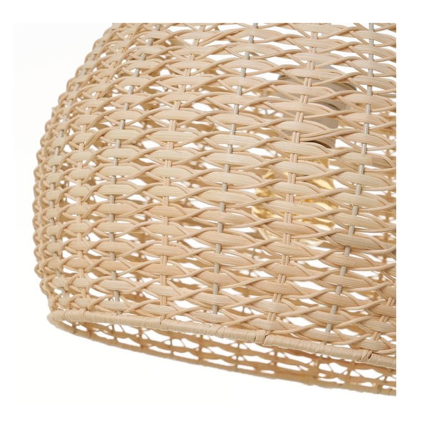 Iš rotango lubinis šviestuvas natūralios spalvos su rotango gaubtu ø 35 cm Natural Way – Casa Selección-image-2