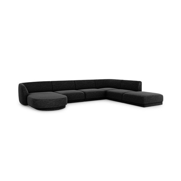 Antracito spalvos kampinė sofa (dešinysis kampas) Miley - Micadoni Home-image-3