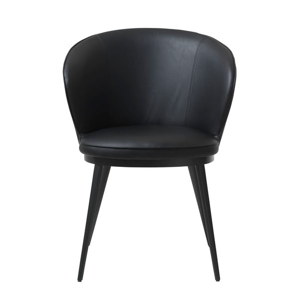 Juoda dirbtinės odos valgomojo kėdė Unique Furniture Gain Leath-image-1