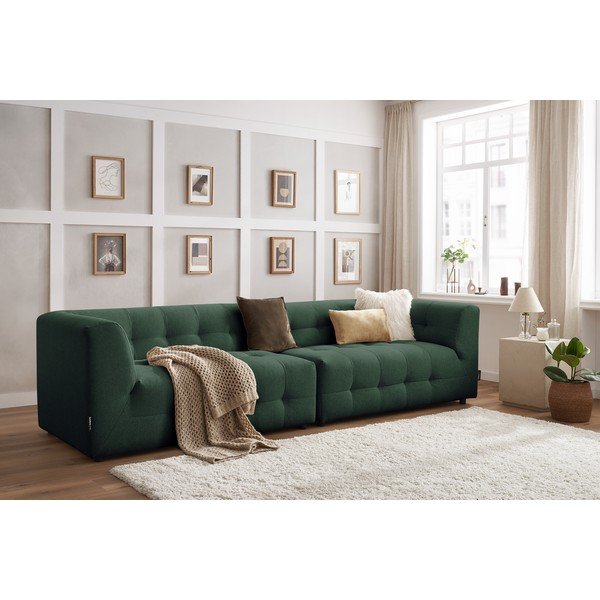Tamsiai žalia sofa 324 cm Kleber - Bobochic Paris-image-1