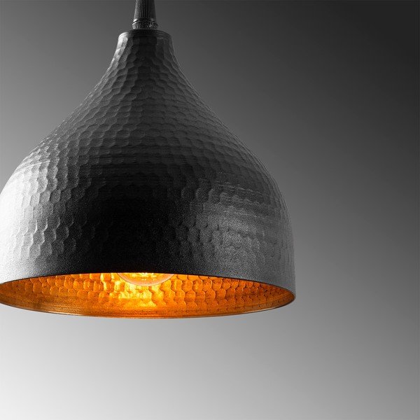 Juodos spalvos kabantis šviestuvas ø 18 cm su metaliniu gaubtu Tattoo – Opviq lights-image-4