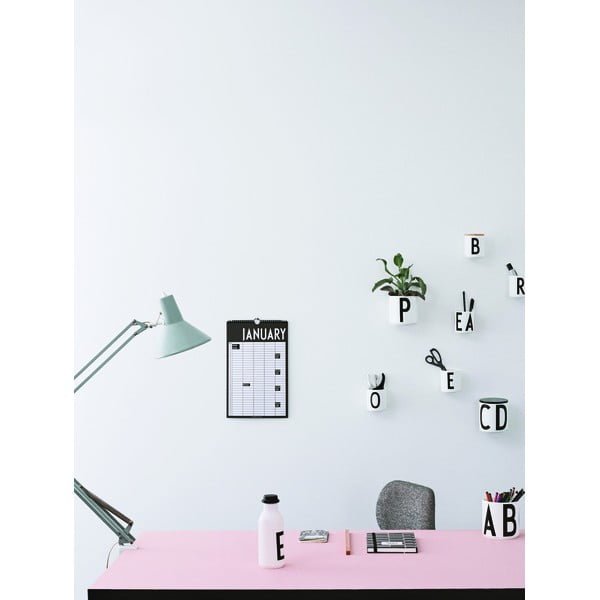 Juodos sieninis mėnesio planuotojas Design Letters Month-image-1