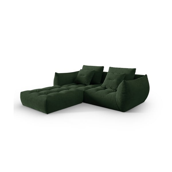 Kampinė sofa tamsiai žalios spalvos (kintama) Bloom – Micadoni Home-image-2