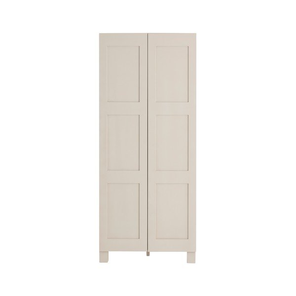 Pilkai smėlinės spalvos iš MDF plokštės pakabinama drabužių spinta 80x190x61 cm Ben – Ellos Home-image-4