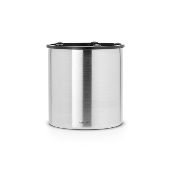 Matinės sidabrinės spalvos iš metalo stovas skalbimo reikmenims – Brabantia