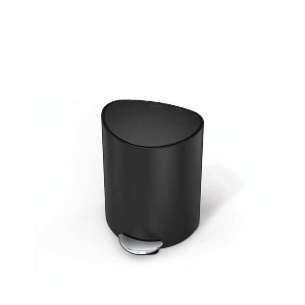 Iš metalo šiukšliadėžė matinės juodos spalvos su pedalu 6 l – simplehuman-image-3