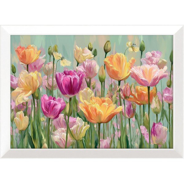 Spausdintas paveikslas su rėmeliu 75x56 cm Spring Tulip – Styler