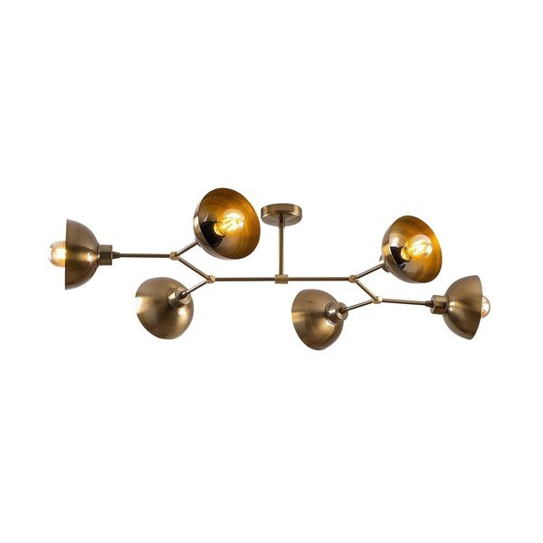 Lubinis šviestuvas auksinės spalvos 52x102 cm su metaliniu gaubtu Dram – Opviq lights-image-2