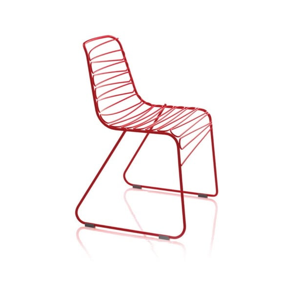 Raudona valgomojo kėdė "Magis Flux