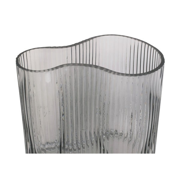 Pilka stiklo vaza PT LIVING Wave, aukštis 18 cm-image-2