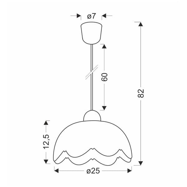 Kabantis šviestuvas baltos spalvos ø 25 cm su stiklo gaubtu Bratek – Candellux Lighting-image-2