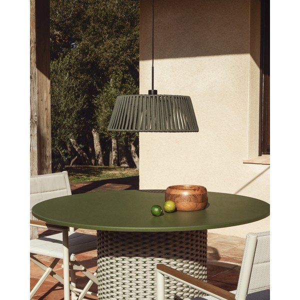 Khaki spalvos iš metalo šviestuvo gaubtas ø 46 cm Aldet – Kave Home-image-1