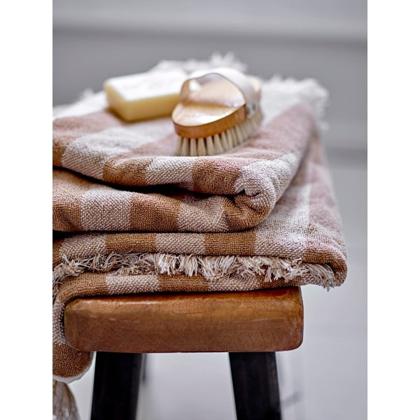 Rankšluostis rudos spalvos/smėlio spalvos iš medvilnės 50x100 cm Elaia – Bloomingville-image-1