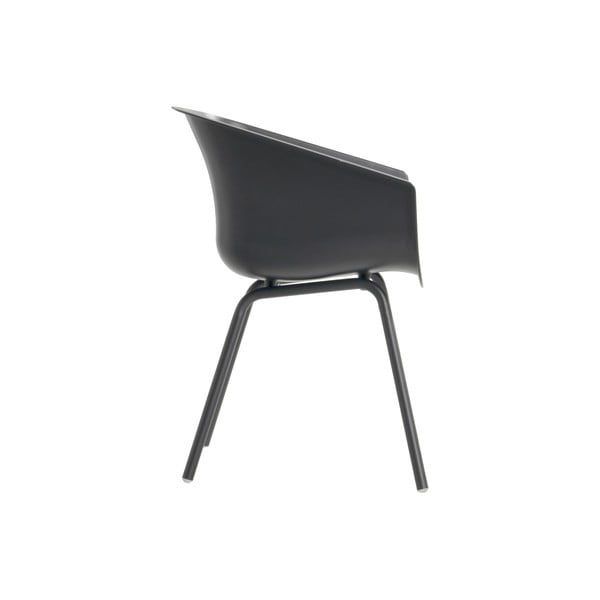 Plastikinės sodo kėdės tamsiai pilkos spalvos 2 vnt. Amalia Alu Rondo – Hartman-image-3