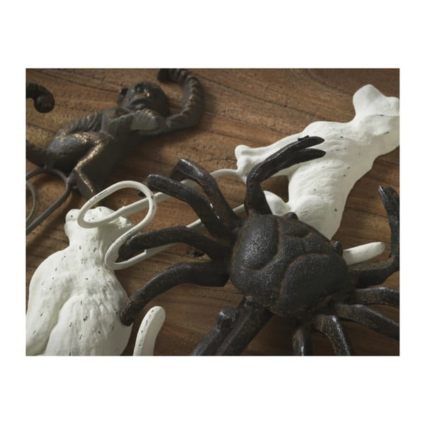 3 tamsiai pilkų metalinių sieninių pakabų rinkinys "Geese Monkey-image-1