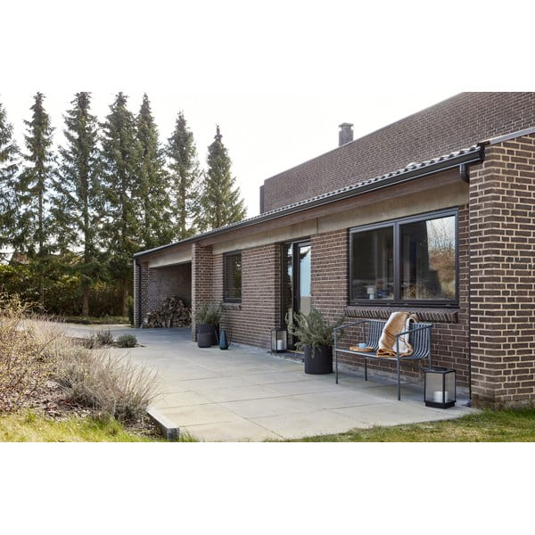 Metalinis sodo suoliukas juodos spalvos Villa – Hübsch-image-1