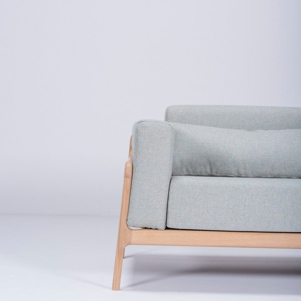 Mėlynai pilka sofa su ąžuolo konstrukcija Gazzda Fawn, 180 cm-image-3