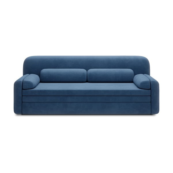 Mėlynos spalvos iš kordinio velveto sulankstoma/su sandėliavimo vieta sofa 236 cm Elioss – ELTAP