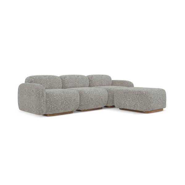 Pilkos spalvos modulinė kampinė sofa (kintama) Ailani – Makamii-image-1
