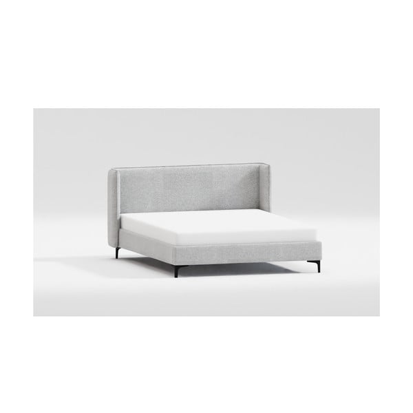 Dvigulė lova pilkos spalvos audiniu dengta su lovos grotelėmis 140x200 cm Basti – Ropez-image-3