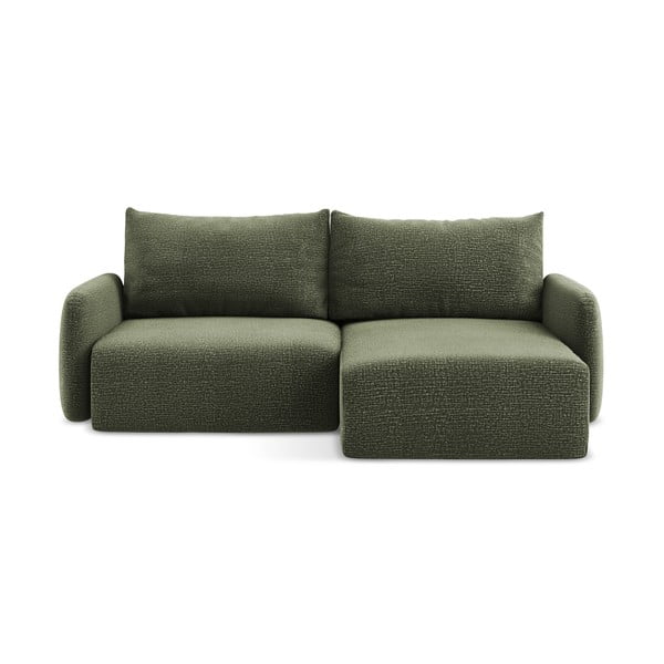 Žalios spalvos sulankstoma/su sandėliavimo vieta kampinė sofa (su dešiniuoju kampu) Kalena – Makamii