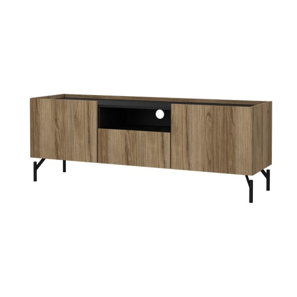 Rudos spalvos TV spintelė iš ąžuolo 147x54x41 cm Bergen – Tvilum-image-3