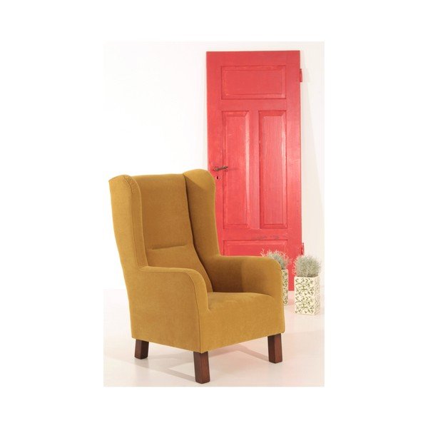 Geltonas fotelis Max Winzer Bruno Velor-image-3