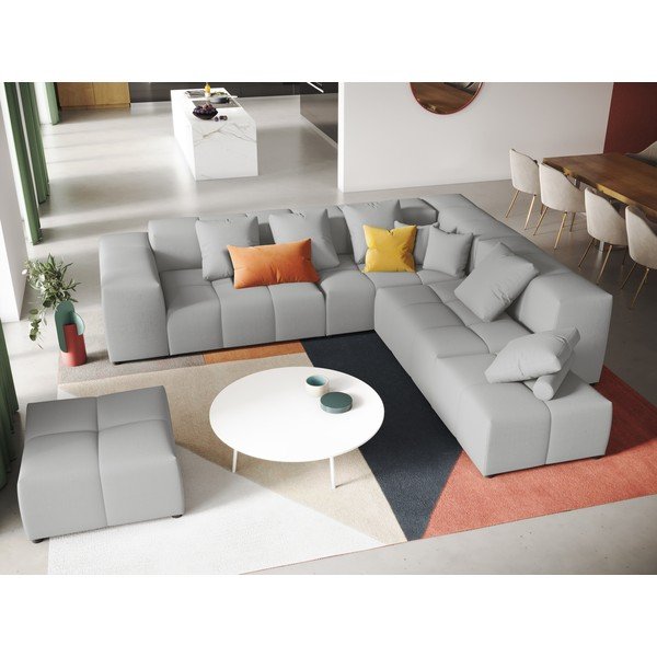 Pilka kampinė sofa (kintama) Rome - Cosmopolitan Design-image-1