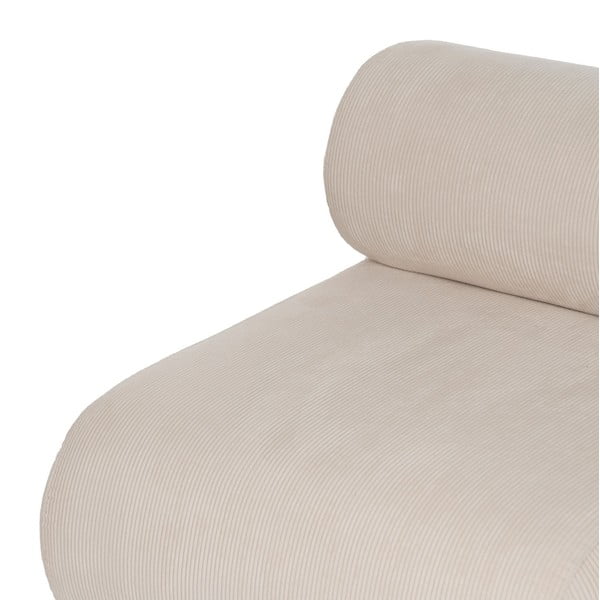 Kreminės spalvos iš kordinio velveto krėslas – Ixia-image-4