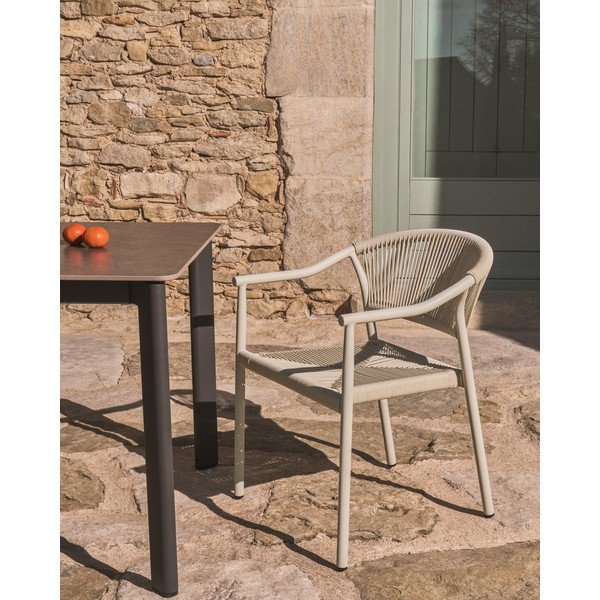 Sodo valgomojo stalas su akmens stalviršiu 80x140 cm Anafi – Kave Home-image-2