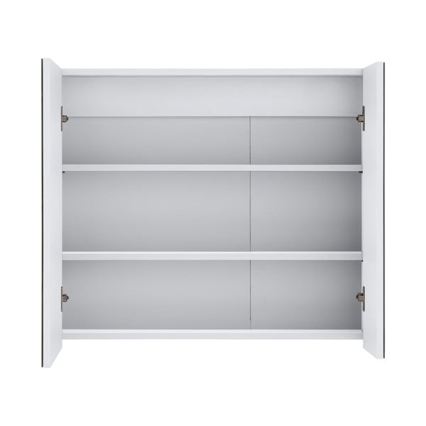 Balta sieninė vonios spintelė su veidrodžiu Støraa Wisla, 80 x 70 cm-image-2