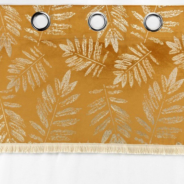 Permatoma užuolaida geltonos spalvos/baltos spalvos 140x280 cm Adelor – douceur d'intérieur-image-3