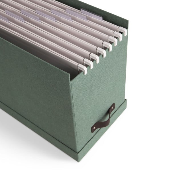 Žalios spalvos iš kartono biuro organizatorius dokumentams Johan Canvas Paper Laminate – Bigso-image-1
