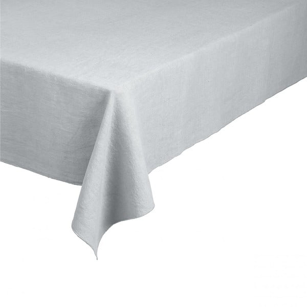 Šviesiai pilka lininė staltiesė Blomus, 140 x 260 cm