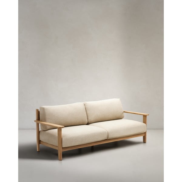Iš tikmedžio masyvo sodo sofa smėlio spalvos/natūralios spalvos Tirant – Kave Home-image-4